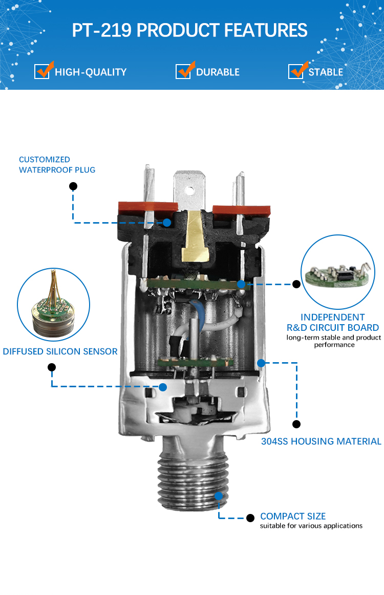  pt-219 Low Pressure Sensor Stainless Steel Sensor  9