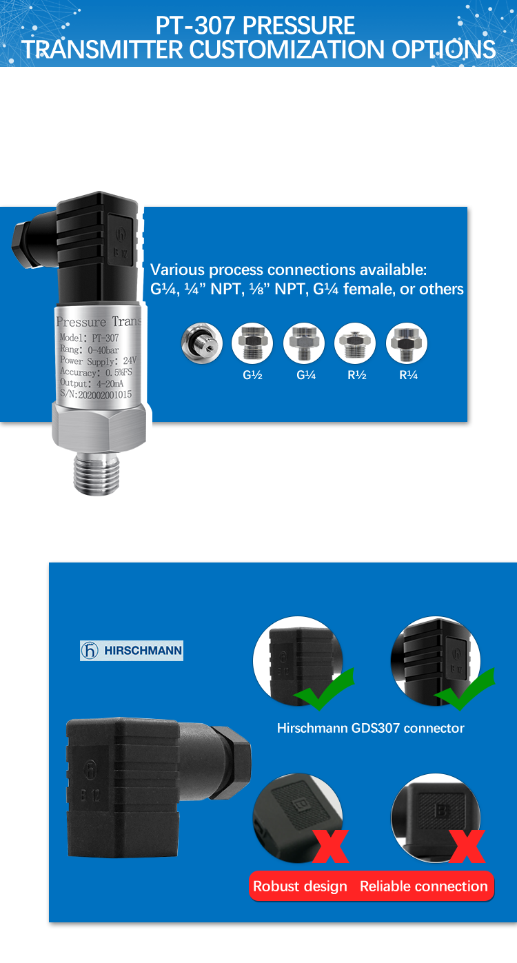 PT-307 Pressure Sensor for screw air compressor  14