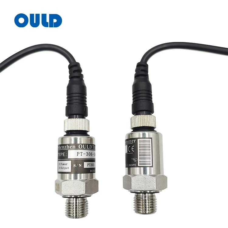PT-306 ceramic pressure transmitter for industrial automation and air compressors, IP65 waterproof pressure sensor.