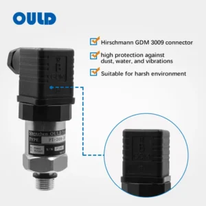 PT-309 compact pressure transmitter with Hirschmann GDM-3009 connector, stainless steel housing for industrial applications