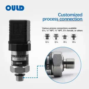 PT-309 compact pressure transmitter with Hirschmann GDM-3009 connector, stainless steel housing for industrial applications