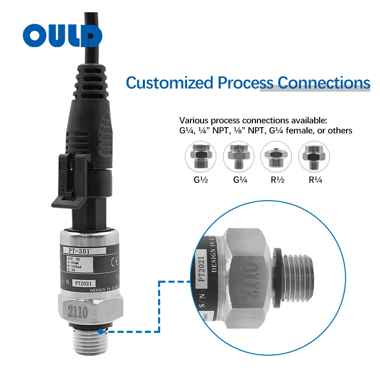 PT-301 Compact Pressure Transmitter (Packard Connector / Direct Replacement for Atlas, MSI, HUBA)