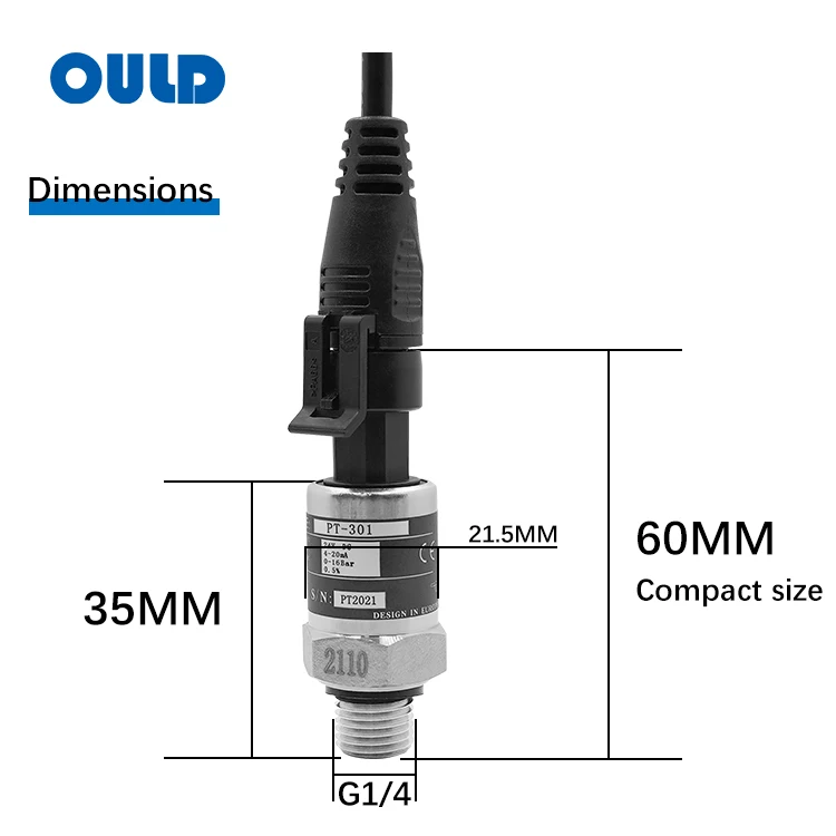 PT-301 Compact Pressure Transmitter (Packard Connector / Direct Replacement for Atlas, MSI, HUBA)